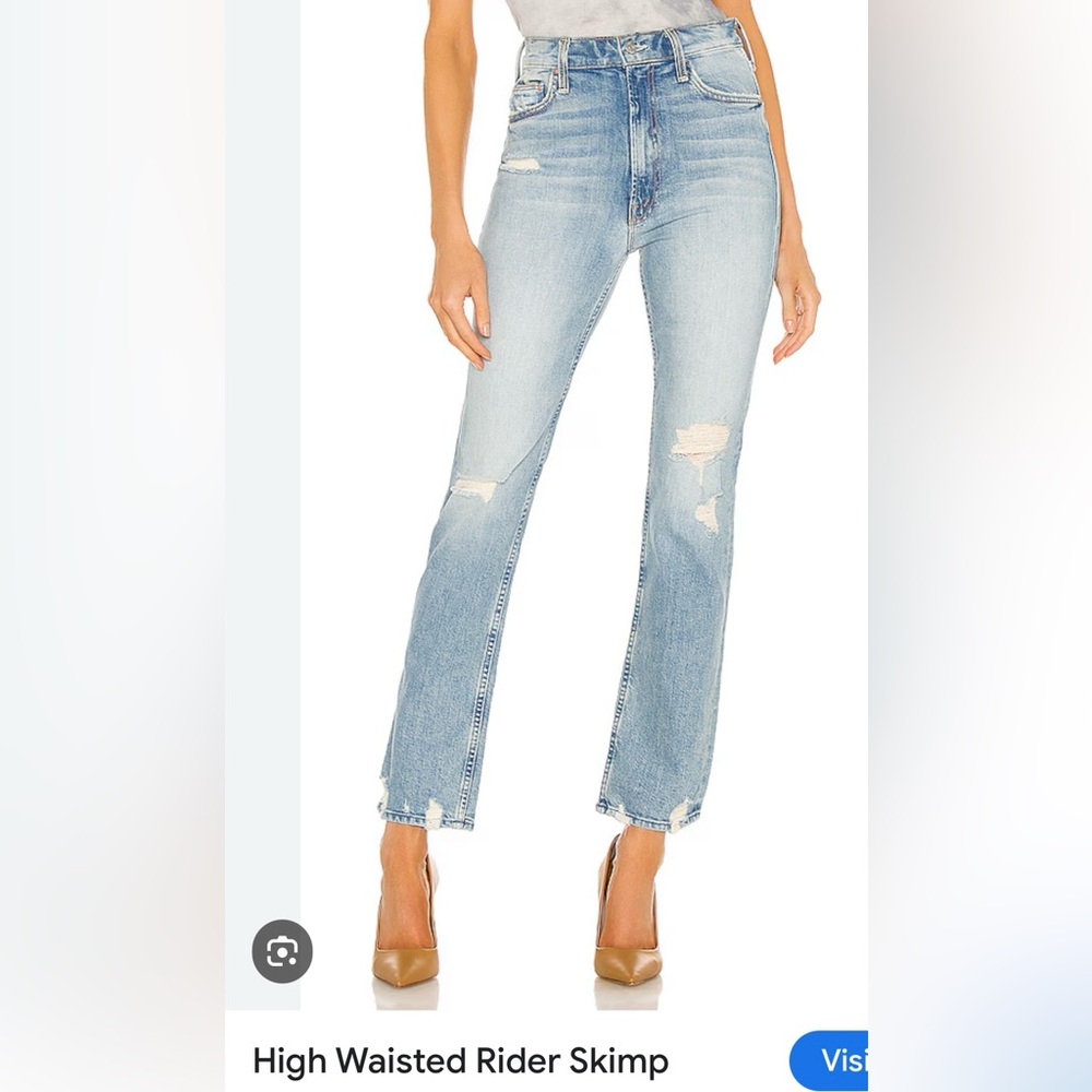 Women's Light Blue Distressed Jeans